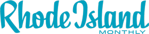 Rhode Island Monthly logo in teal, with 'Rhode Island' in cursive and 'Monthly' in uppercase below.