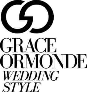 The logo for Grace Ormonde Wedding Style, featuring interlocking G and O initials above the publication name in bold, elegant text.