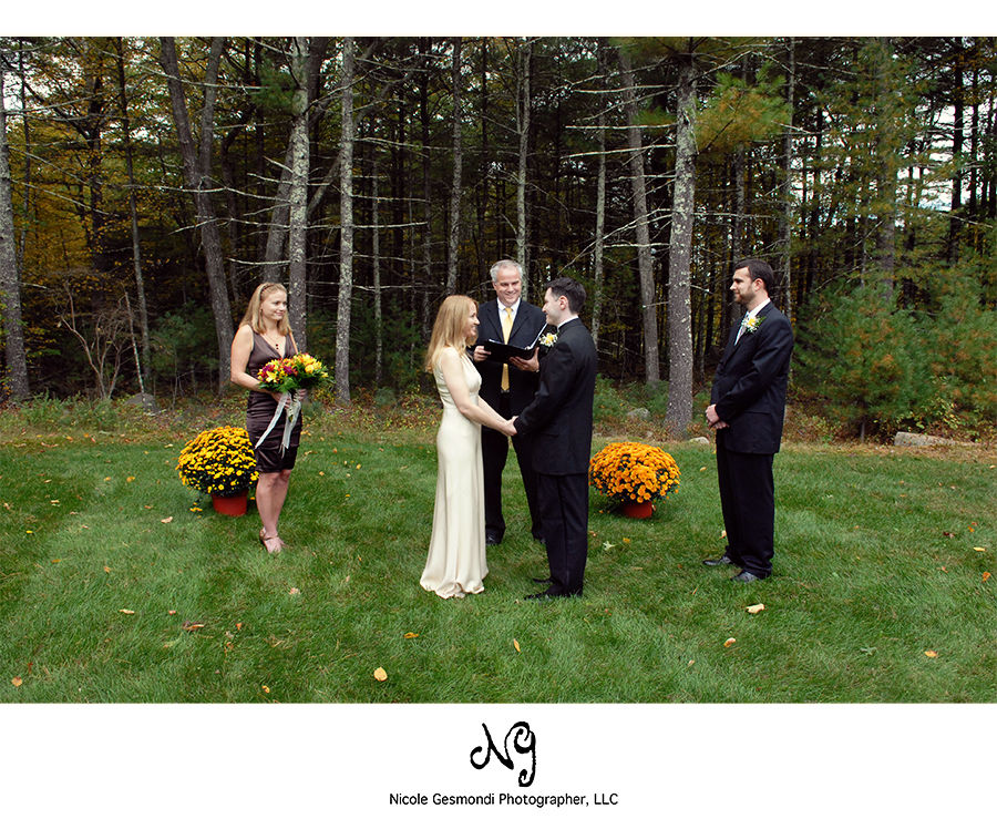 Small backyard wedding at private residence in RI Small backyard wedding at private residence in RI