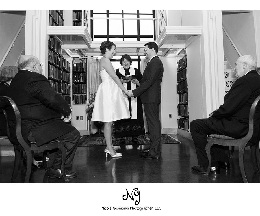 small intimate wedding ceremony at the Boston Athenaeum small intimate wedding ceremony at the Boston Athenaeum