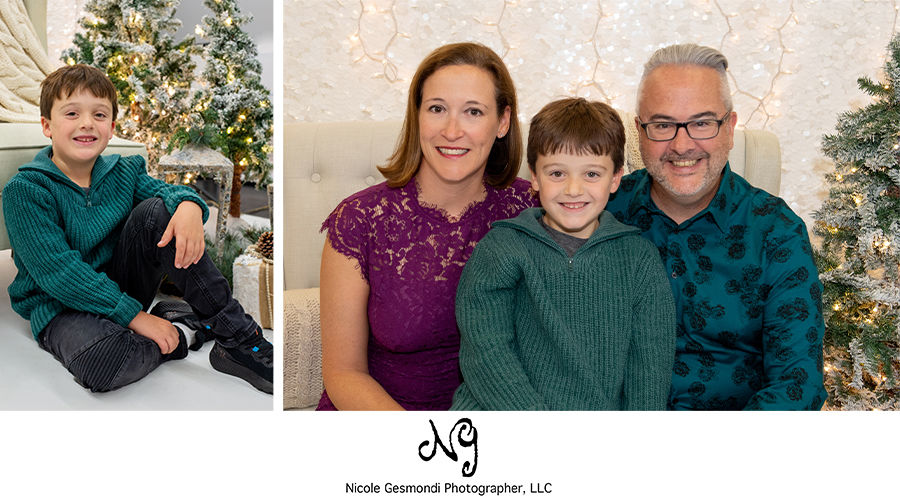 Indoor Holiday Mini Photo Sessions | Nicole Gesmondi Photographer indoor professional holiday portraits