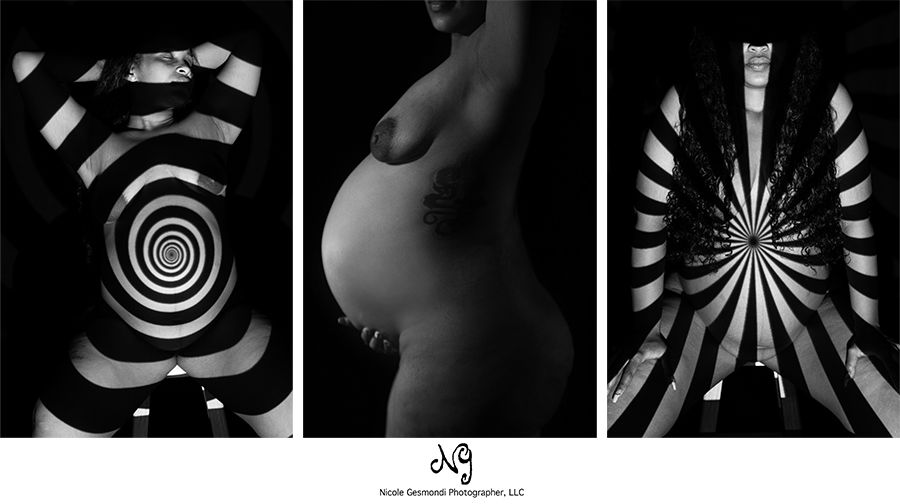 fine art abstract black and white maternity photos