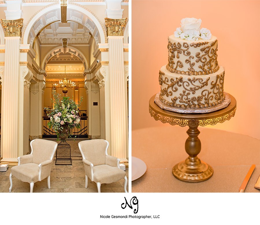 Classic Decor of Providence Public Library Wedding Photos