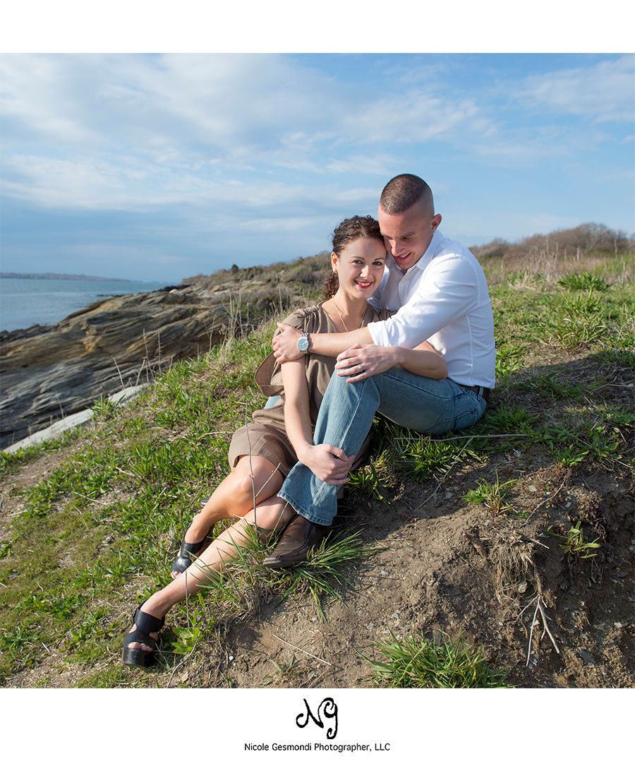 engagement photos at Beavertail State Park in Jamestown, RI engagement photos at Beavertail State Park in Jamestown, RI