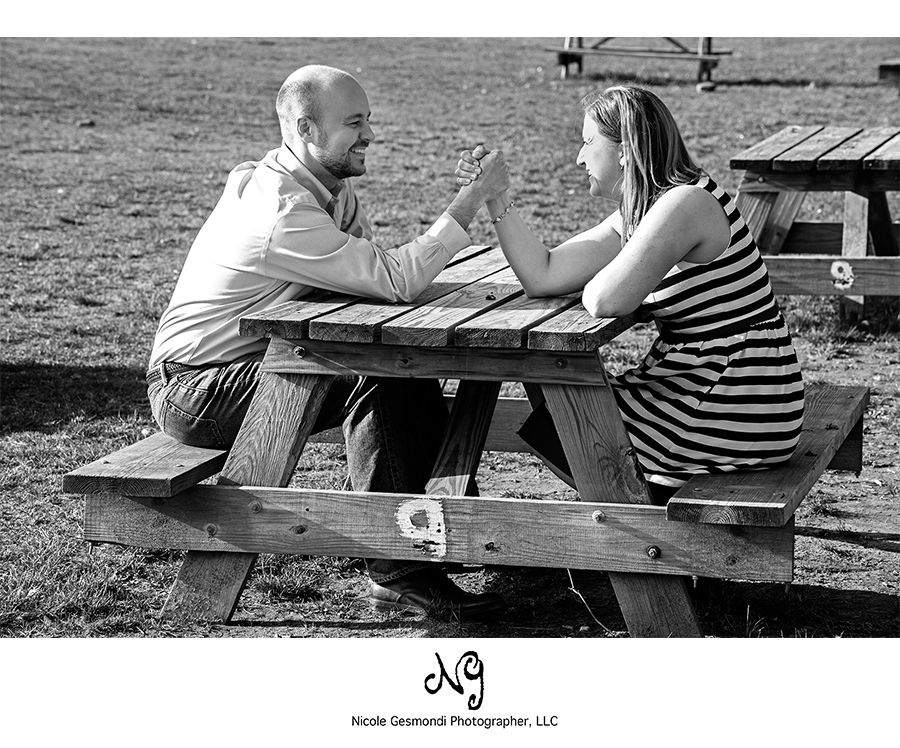 candid engagement photos at Colt State Park candid black and white engagement photos at Colt State Park in Bristol, RI