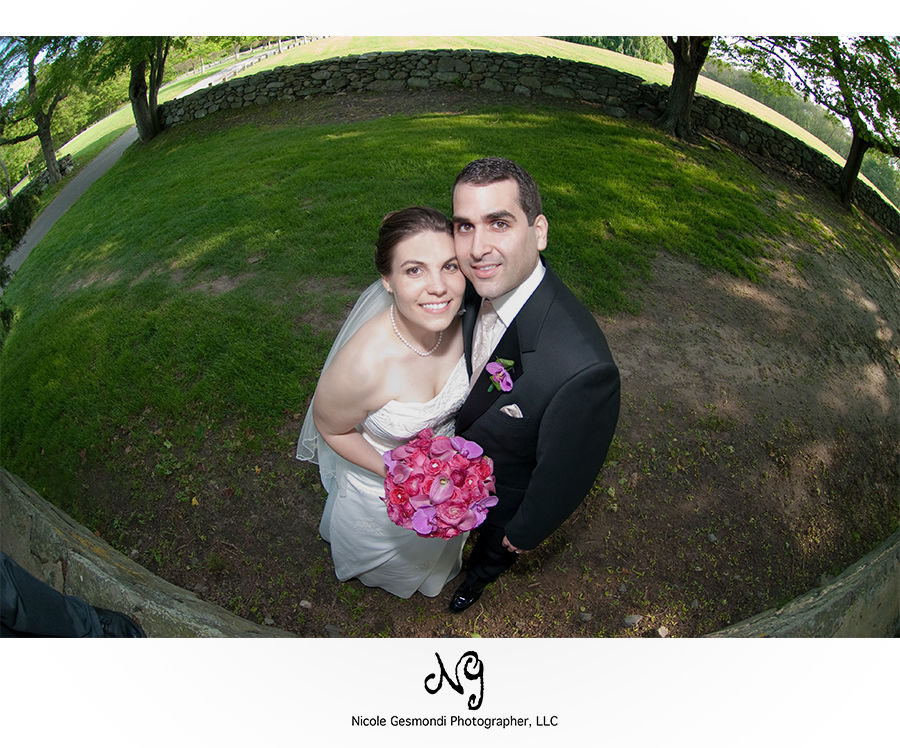 bride and groom at colt state park in Bristol, RI bride and groom at colt state park in Bristol, RI