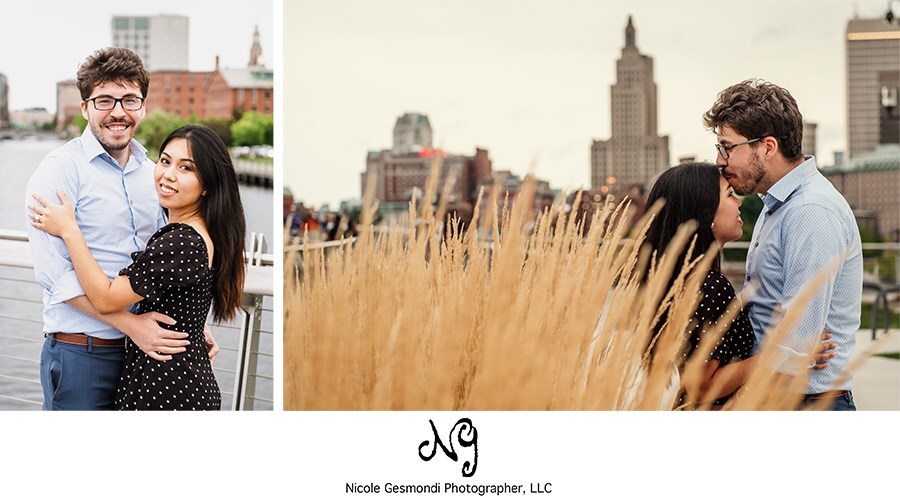 Providence Pedestrian Bridge Engagement Photo Session