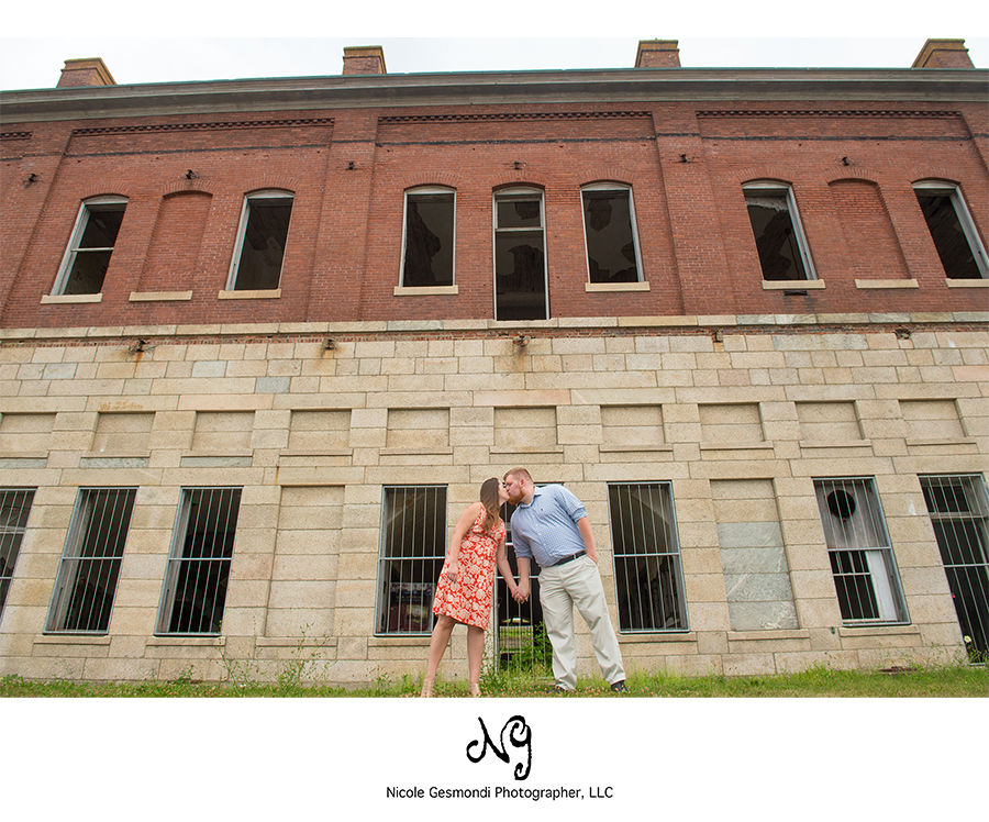 sunset engagement photos at Colt State Park in Bristol, RI engagement photos at fort Adams in Newport, ri