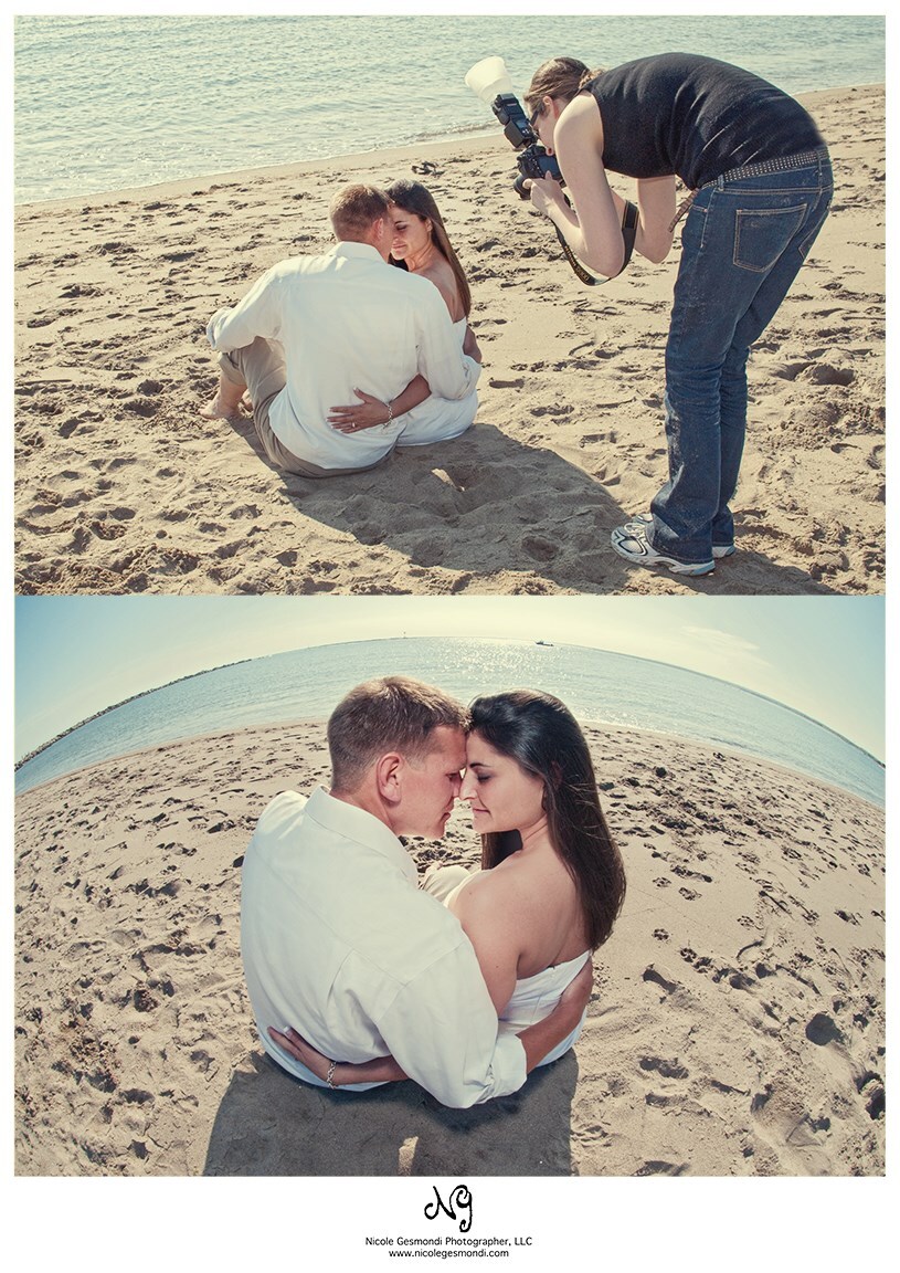 behind the scenes vs finished engagement photo behind the scenes vs finished image