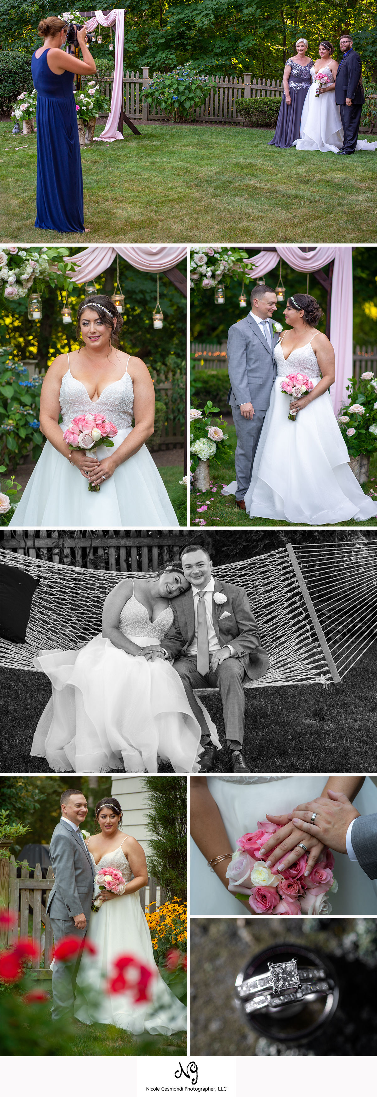 backyard wedding reception photos