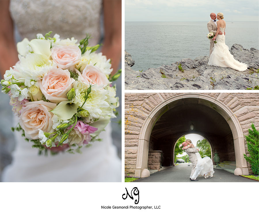 wedding photos taken at OceanCliff in Newport RI