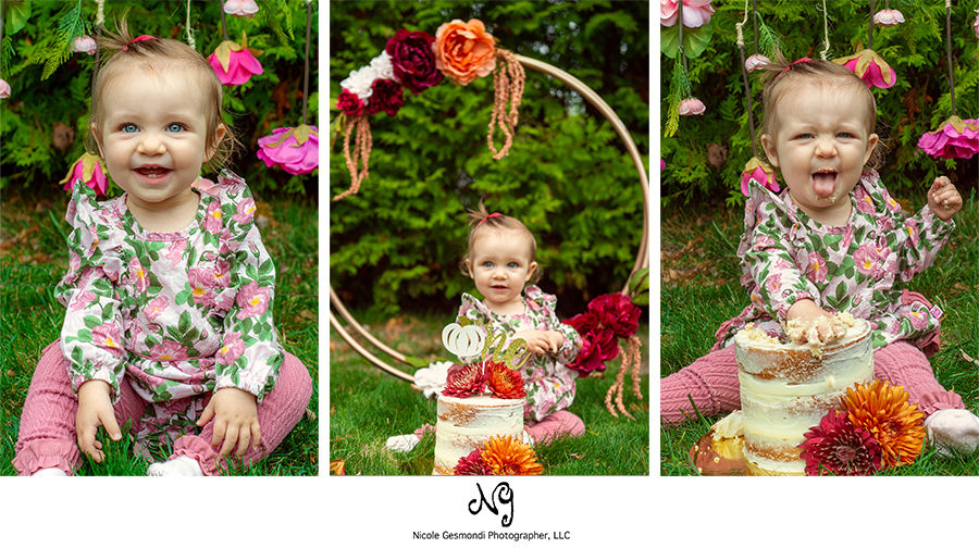 Crafty outdoor cake smash photo session