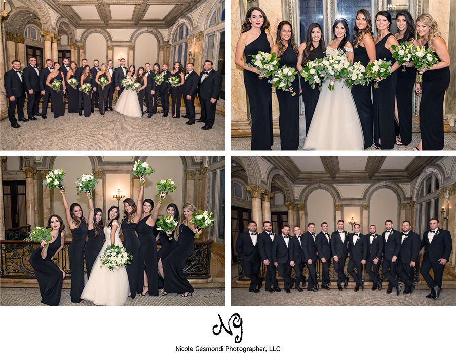 wedding party photos at the providence public library wedding party photos