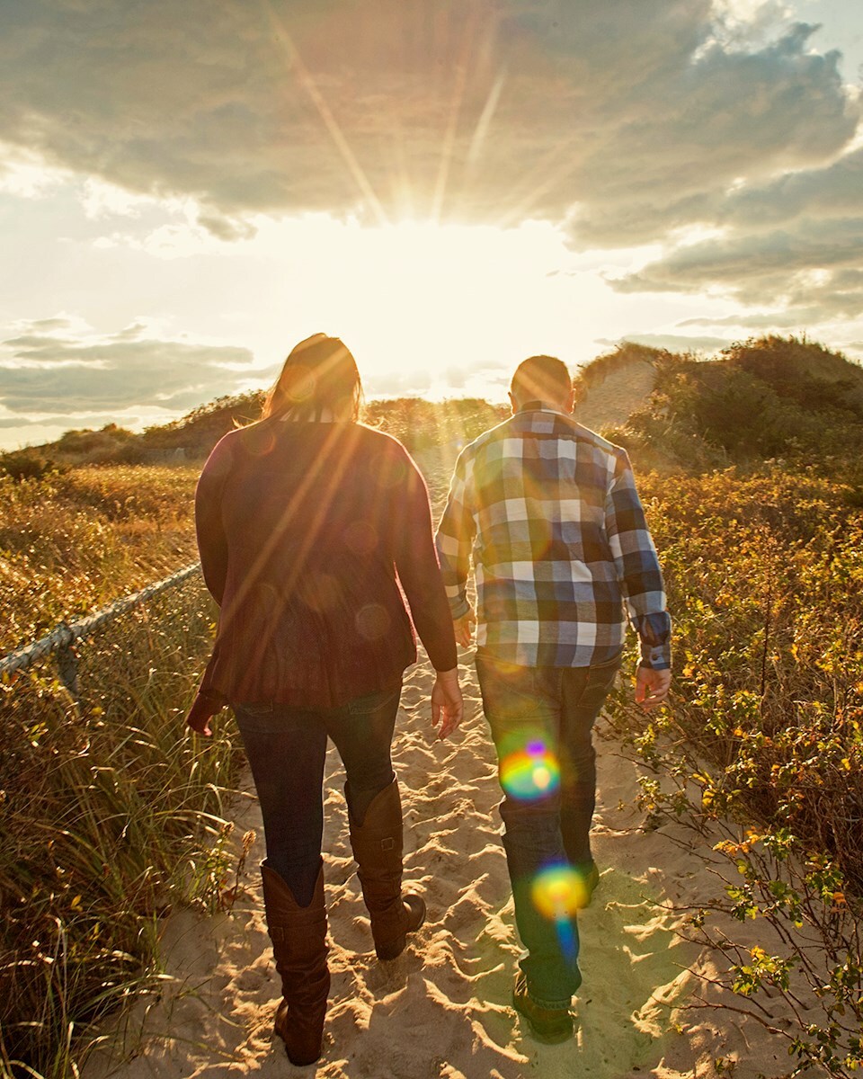 candid sunshine engagement photos at the beach candid engagement photos westerly RI