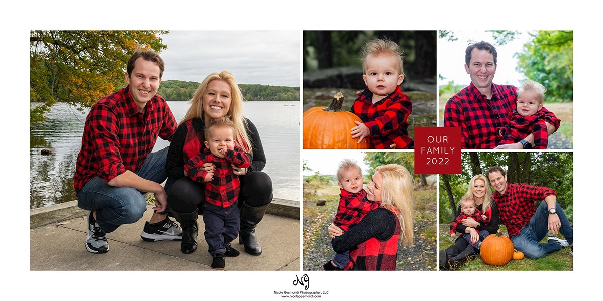 Outdoor fall family portraits at Lincoln Woods in RI