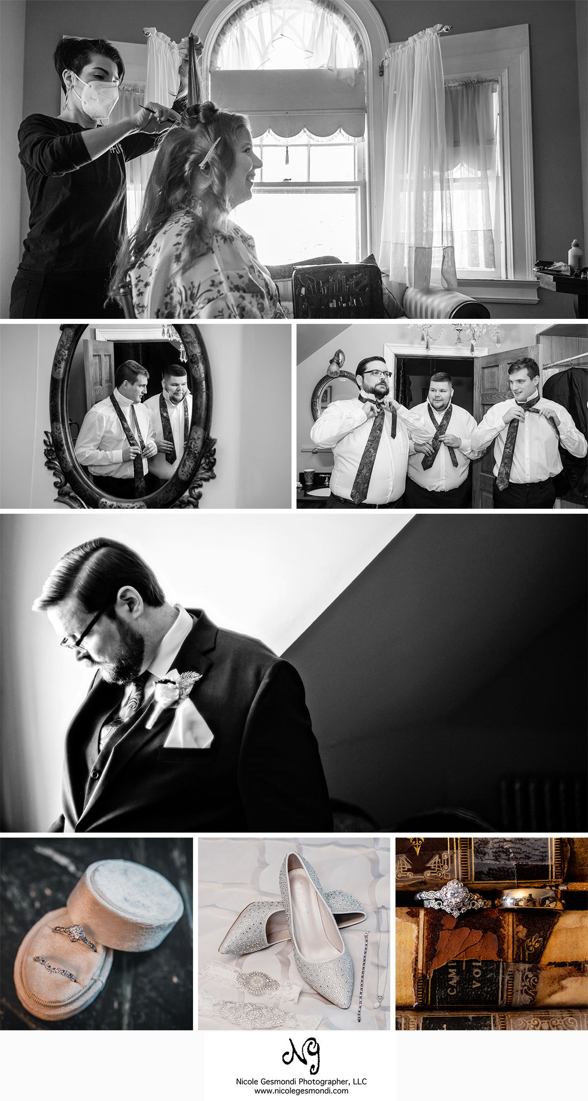 Edgewood manor Cranston ri wedding day getting ready photos
